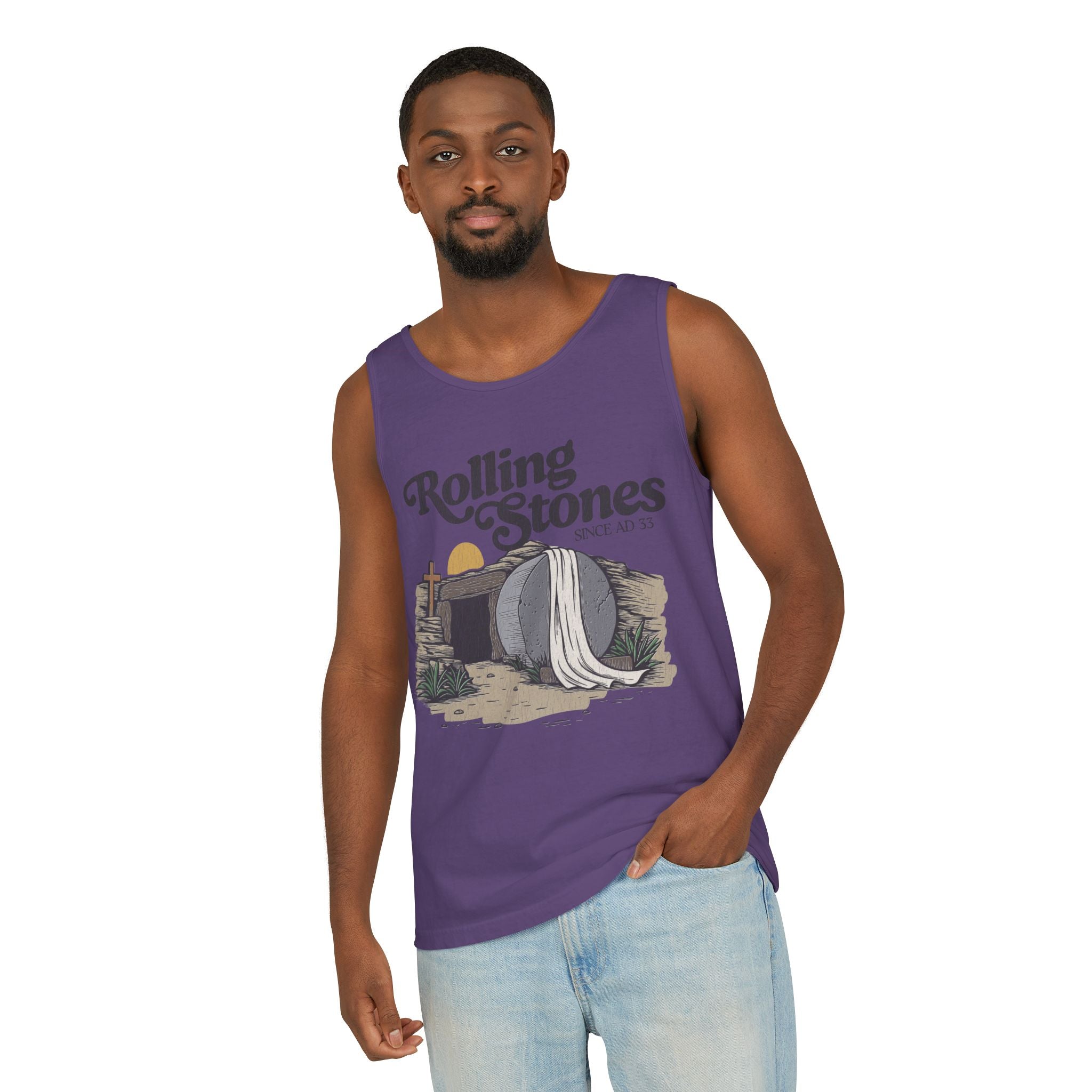 Rolling Stones Oversized Tank Top — Comfort Colors Garment-Dyed
