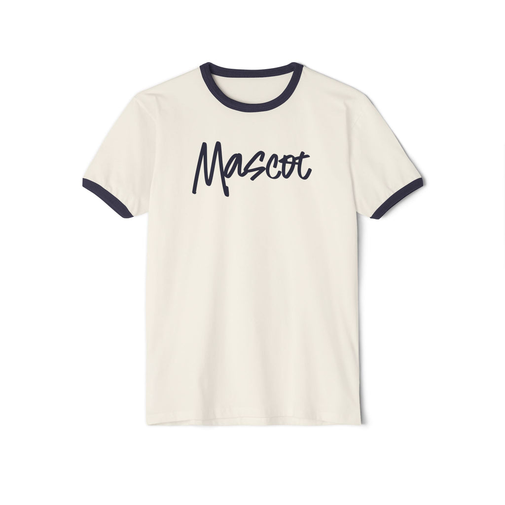 Custom Mascot Ringer T-Shirt — Vintage Script Logo Tee