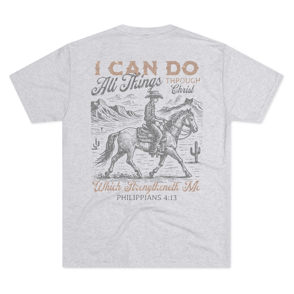 Christian Faith Crew Tee — "I Can Do All Things Through Christ Who Strengthens Me"