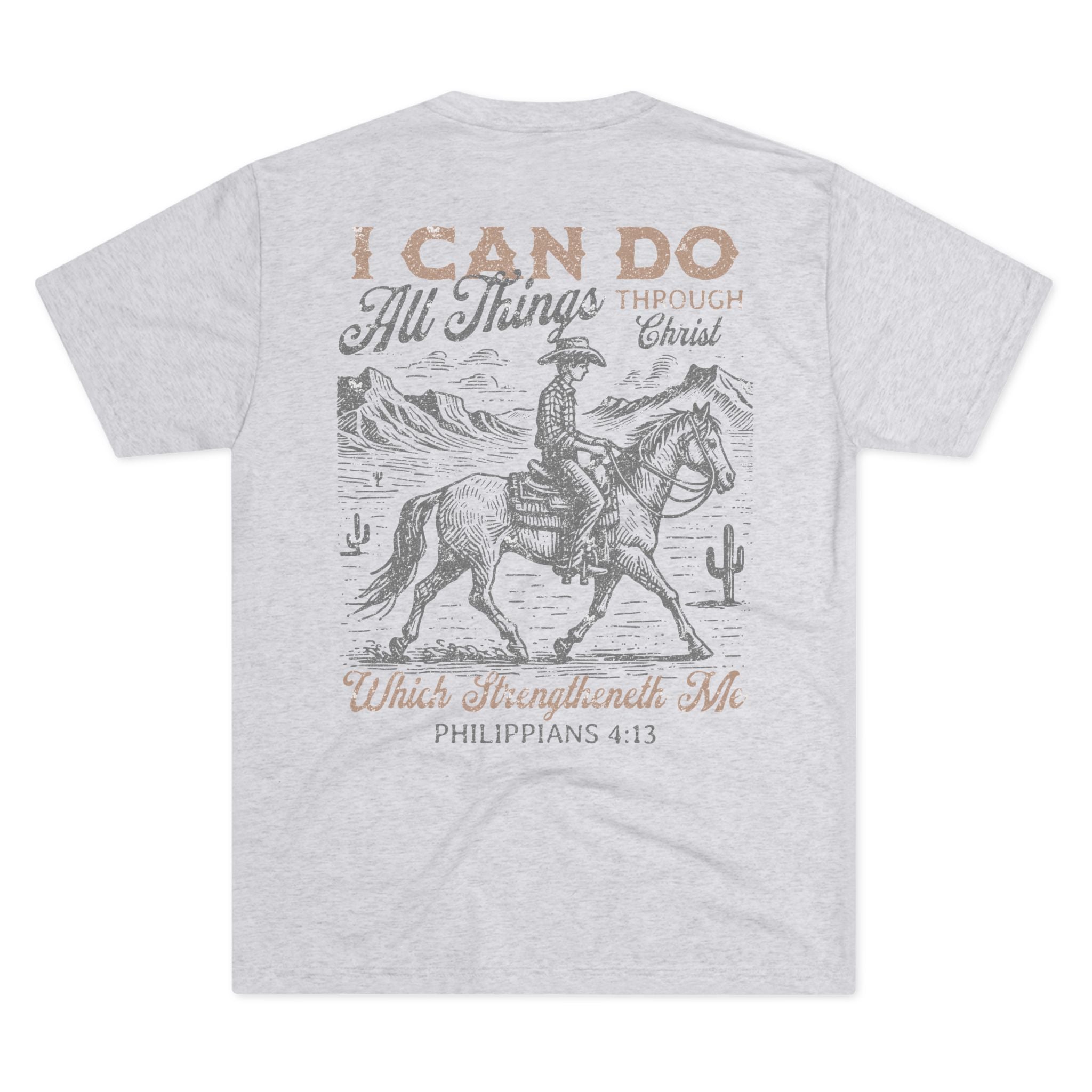 Christian Faith Crew Tee — "I Can Do All Things Through Christ Who Strengthens Me"