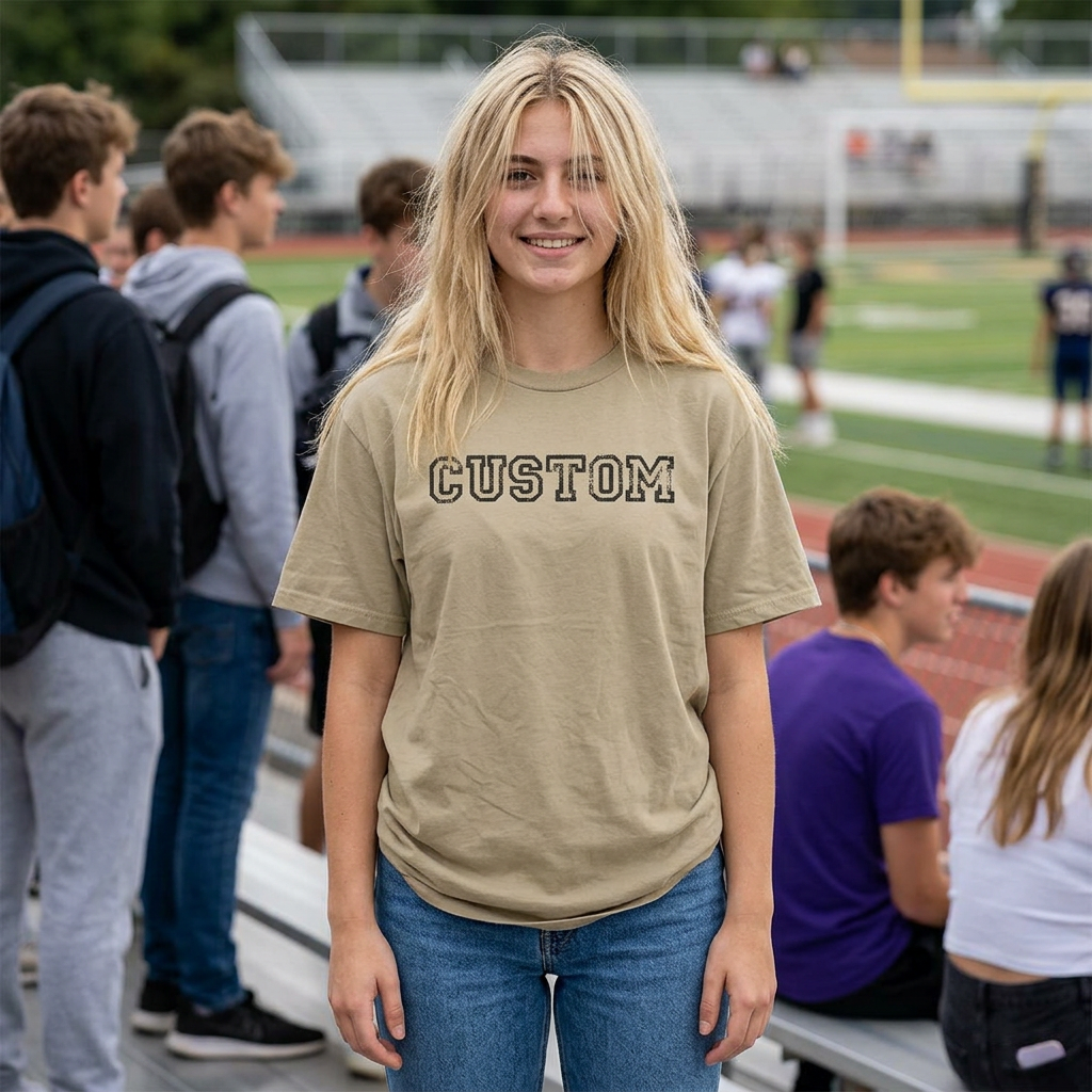 Vintage Varsity Lettering Tee — Custom Classic School & Sports Shirt