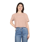 Custom T-Shirt - Custom Crop Top - Customizable Women's Crop Tee — Minimalist 'Custom Text Here' Chest Graphic