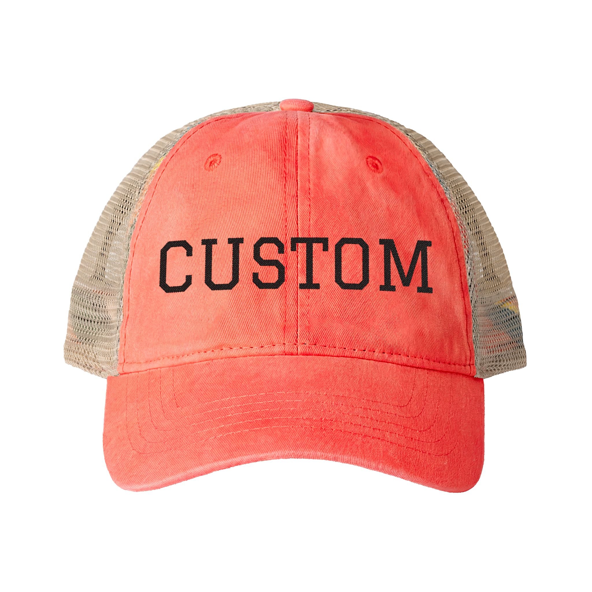 Custom Women's Hat  Washed Mesh-Back Cap Fun Patterns