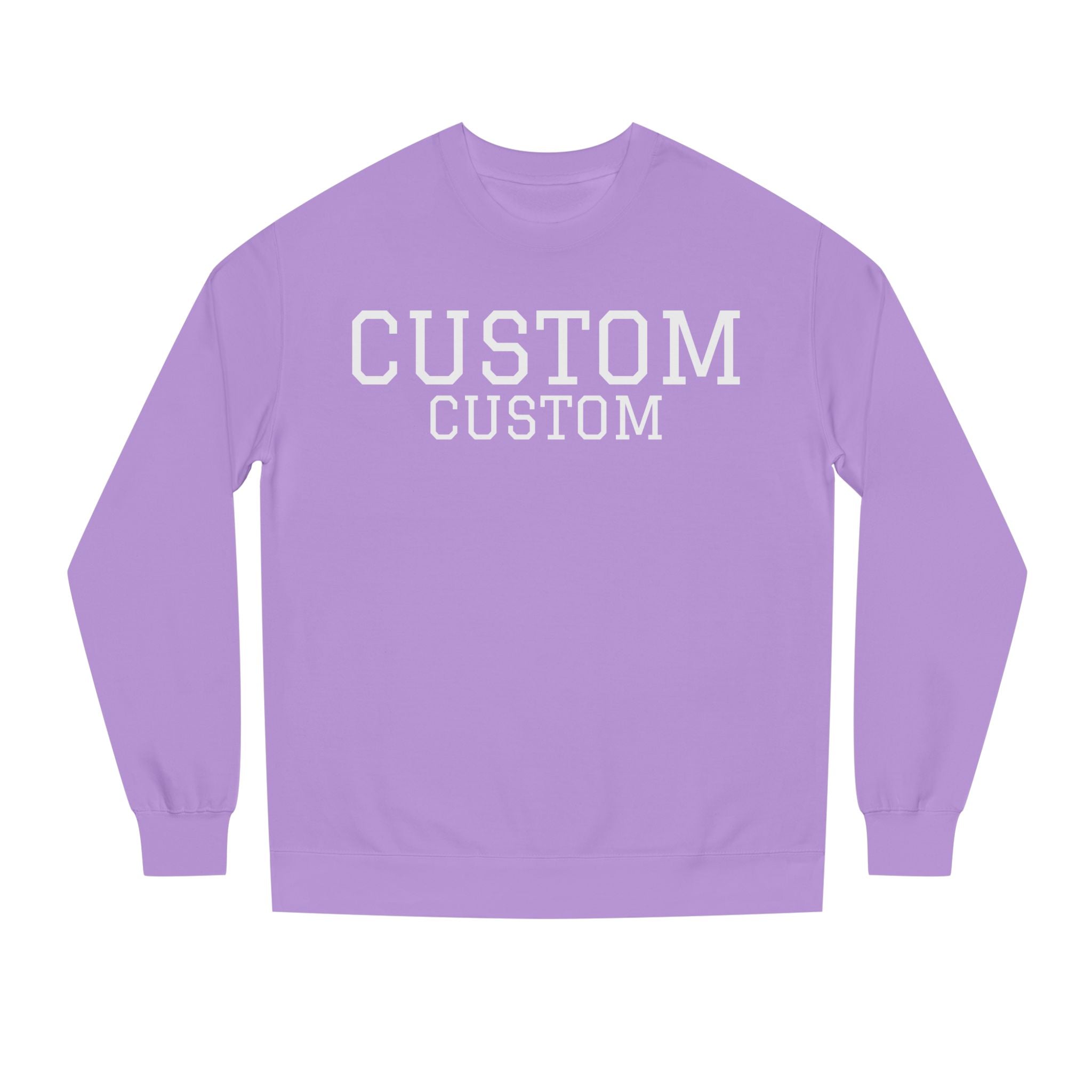 Custom Text Crewneck Sweatshirt — Personalized College-Style Pullover
