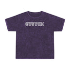 Custom Vintage Mineral Wash T-Shirt — White Varsity Text