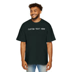 Custom T-Shirt - Custom Text Oversized Tee — Men's Personalized White T-Shirt