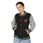 Custom Gift - Letterman Jacket for Teacher — Colorful "Very Hungry Caterpillar" Garden Back Patch