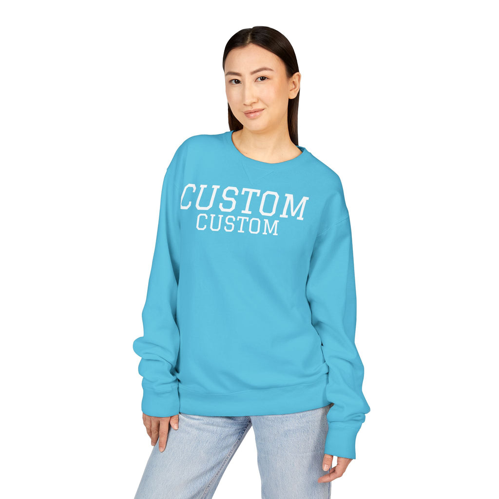 Custom Crewneck Sweatshirt — Vintage Garment-Dyed Comfort