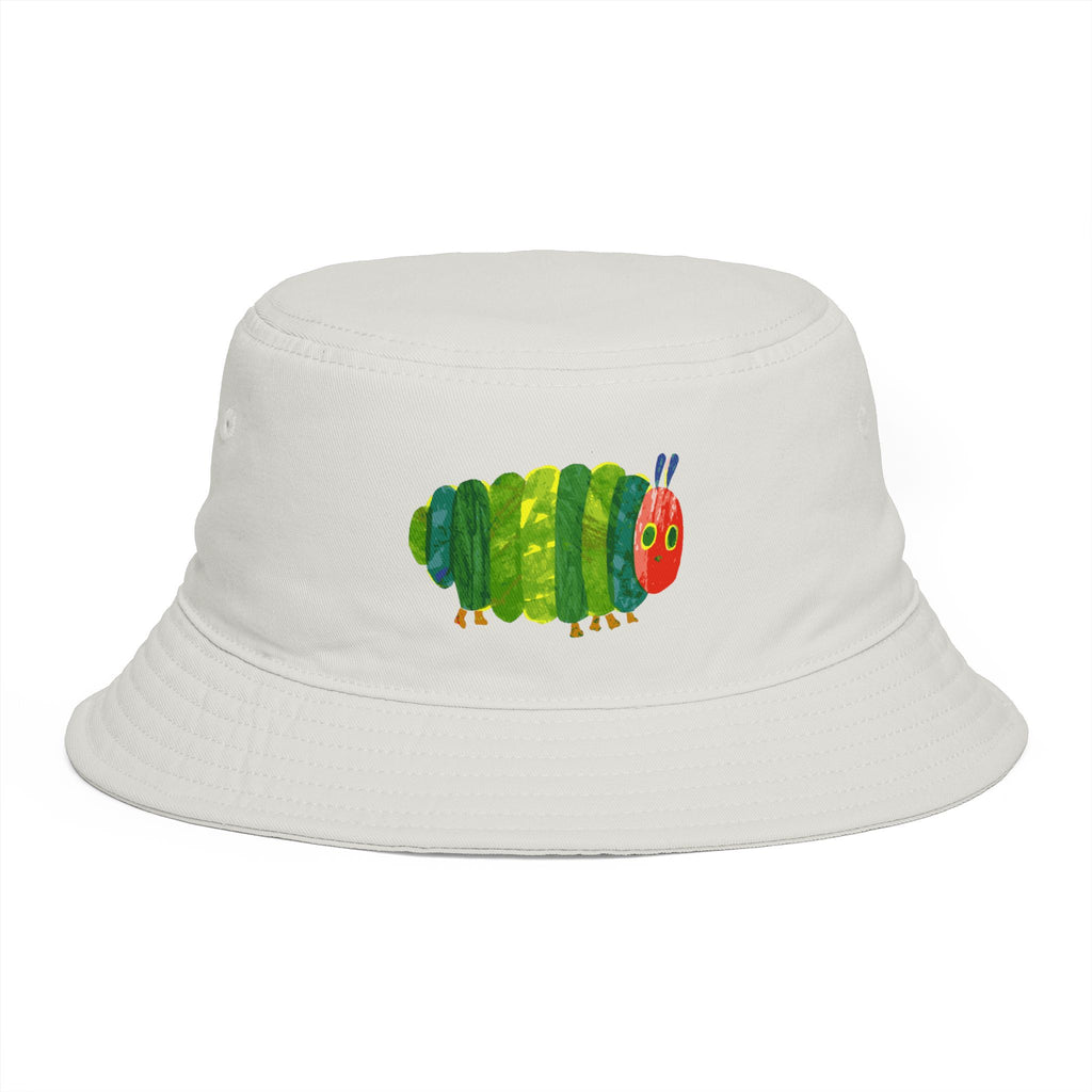 Brown Bucket Hat with Colorful Caterpillar Graphic