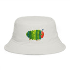 Brown Bucket Hat with Colorful Caterpillar Graphic