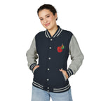 Custom Gift - Letterman Jacket for Teacher — Colorful "Very Hungry Caterpillar" Garden Back Patch