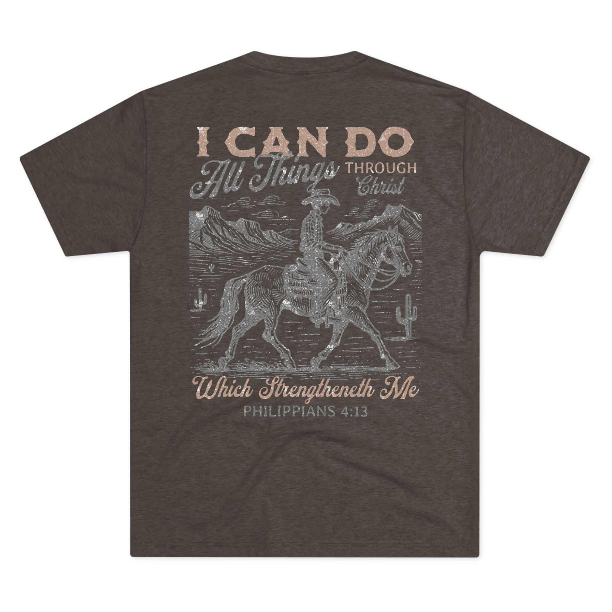Christian Faith Crew Tee — "I Can Do All Things Through Christ Who Strengthens Me"