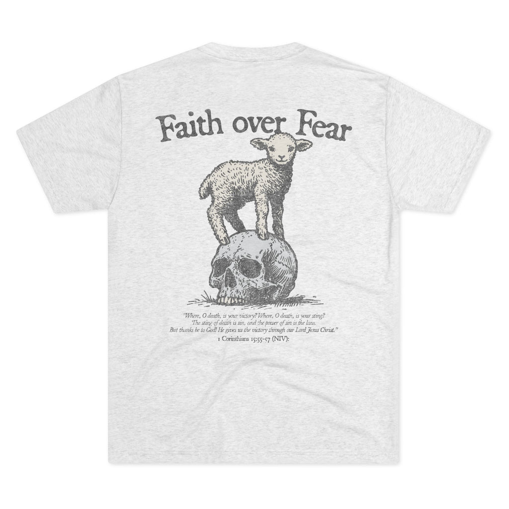 Christian Faith Crew Tee — "Faith Over Fear" Butter Soft