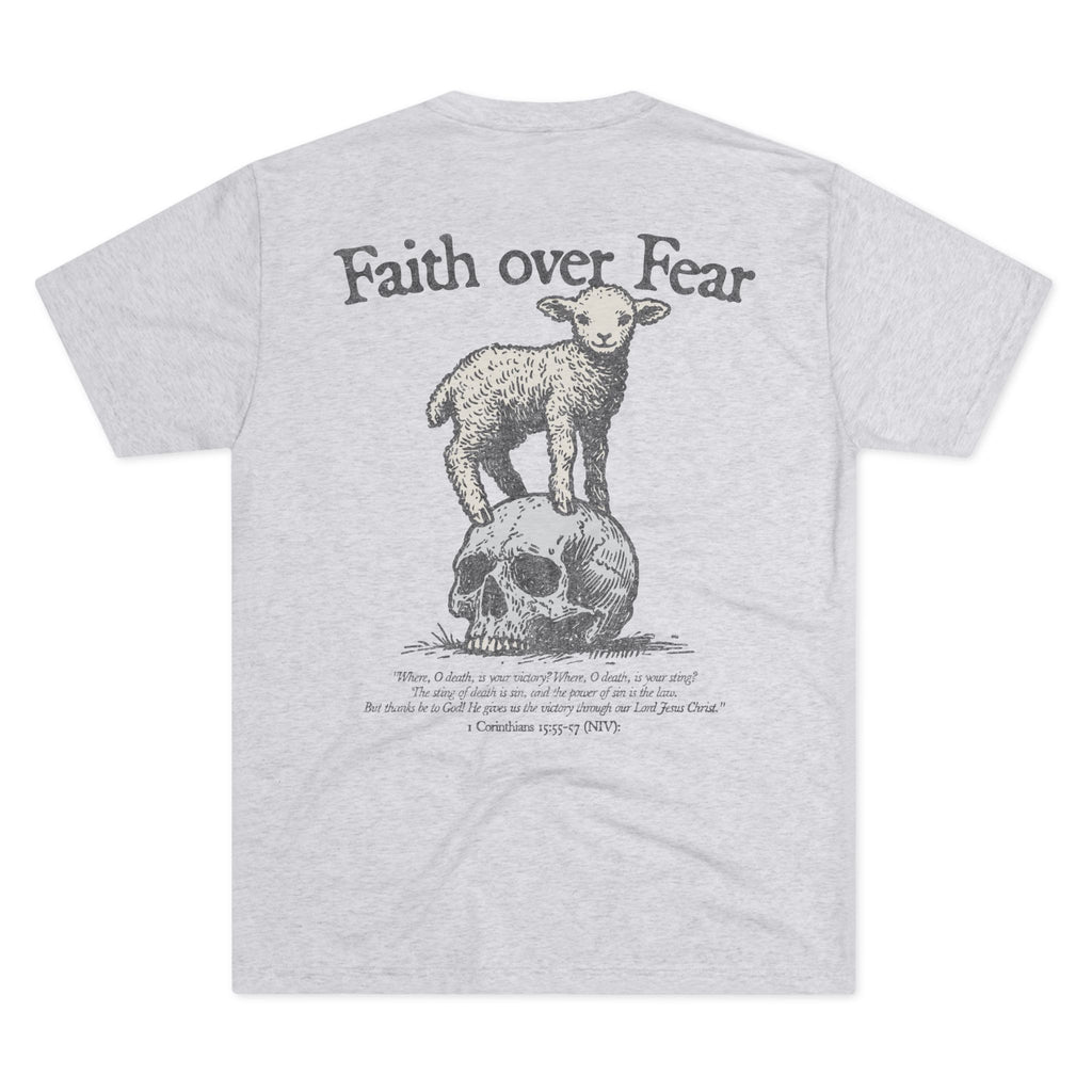 Christian Faith Crew Tee — "Faith Over Fear" Butter Soft