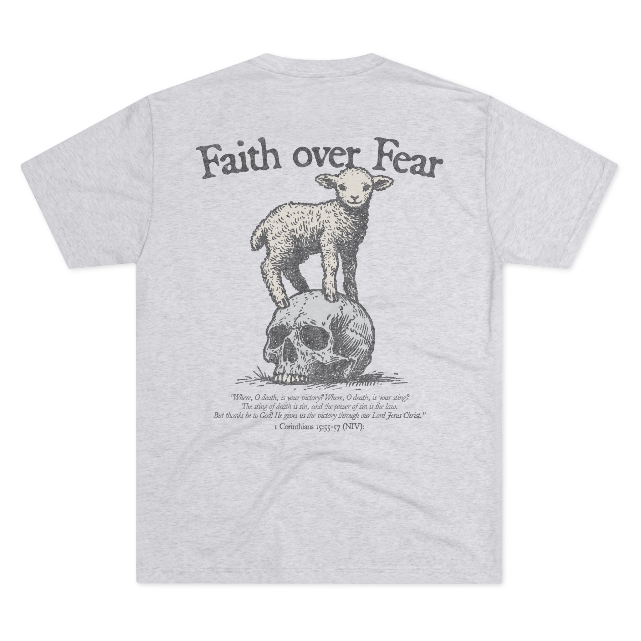 Christian Faith Crew Tee — "Faith Over Fear" Butter Soft