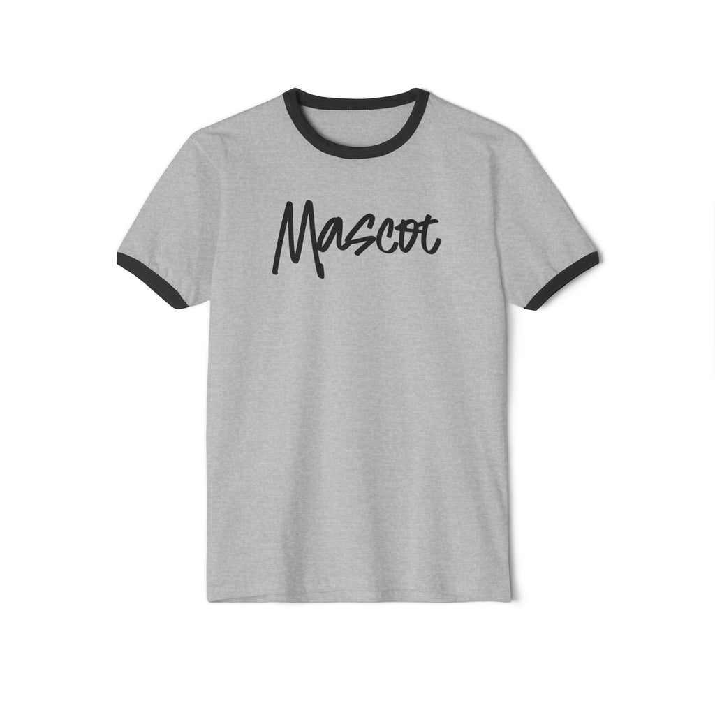 Custom Mascot Ringer T-Shirt — Vintage Script Logo Tee