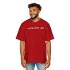 Custom T-Shirt - Custom Text Oversized Tee — Men's Personalized White T-Shirt