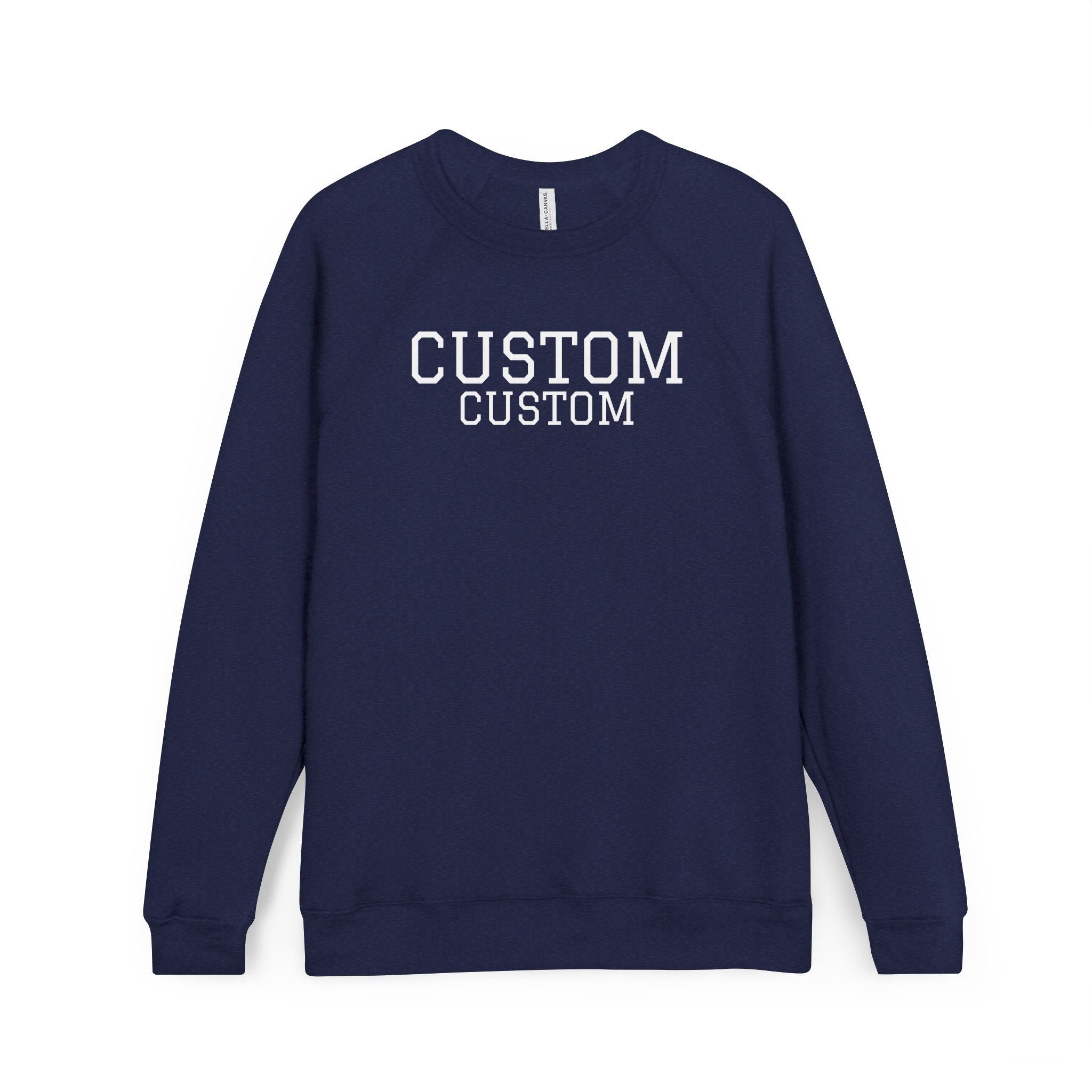 Custom Raglan Sweatshirt - Personalized College-Style Crewneck