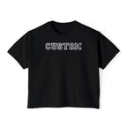 Custom Women's Boxy Tee - Retro Varsity Lettering, Casual Cropped T-Shirt