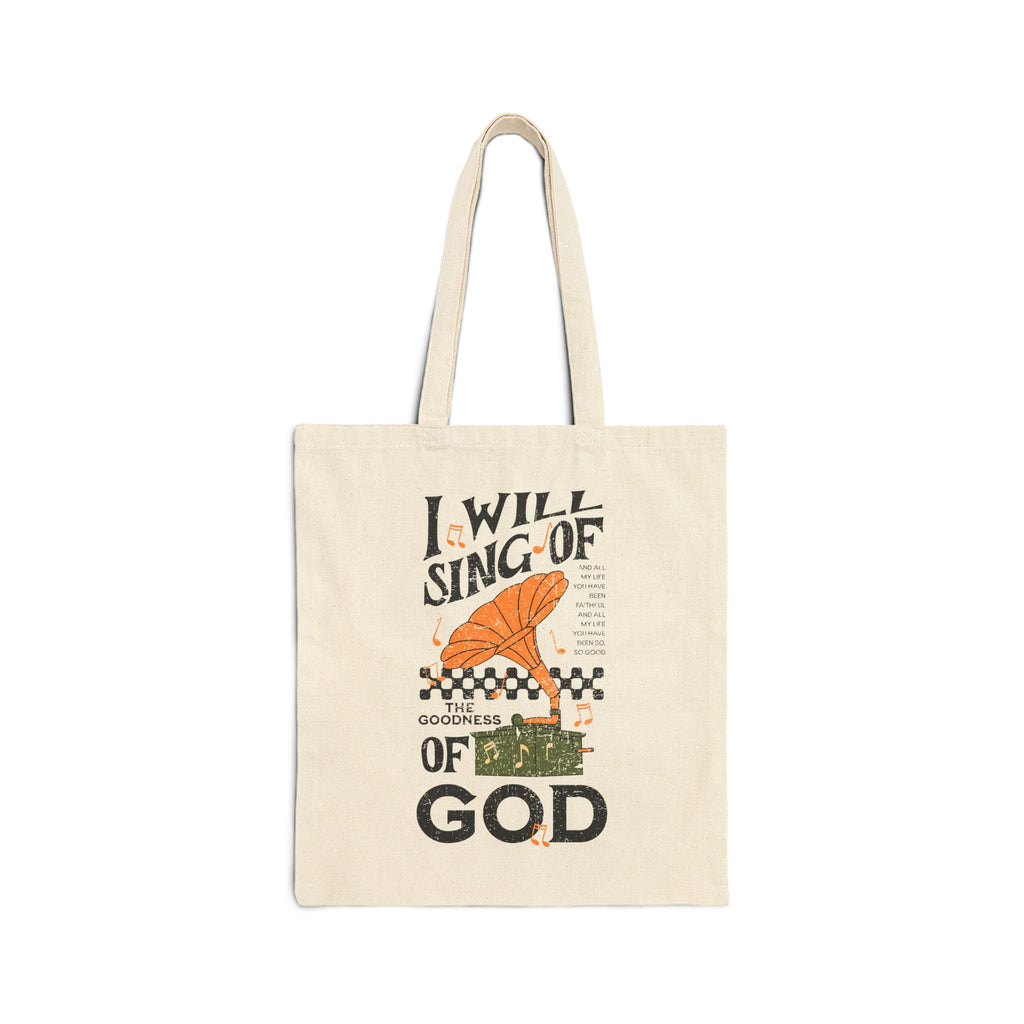 The Goodness of God Canvas Tote - Inspirational Christian Faith Grocery Bag