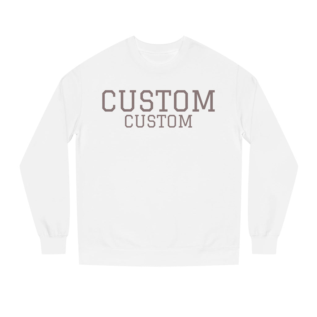 Custom Text Crewneck Sweatshirt — Personalized College-Style Pullover