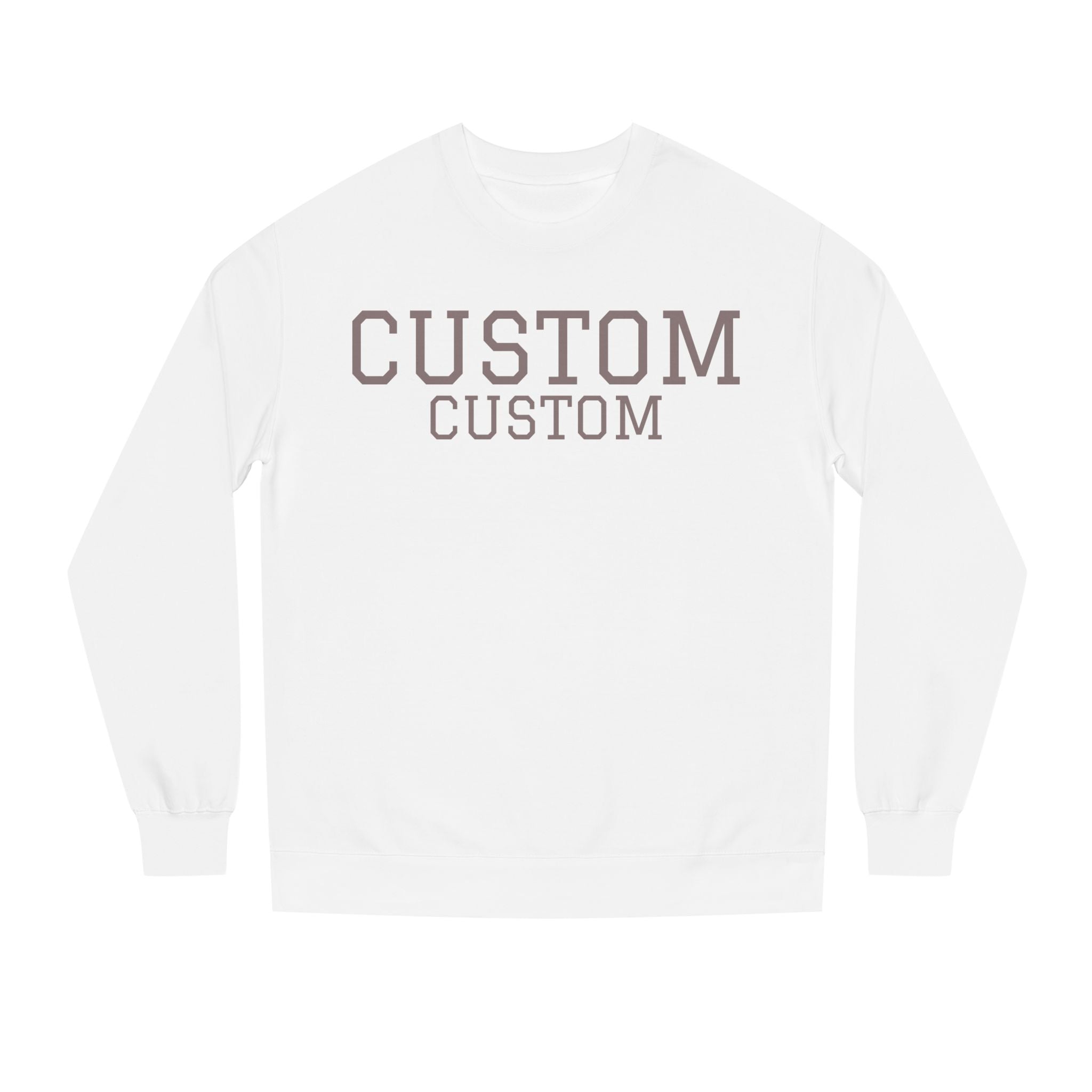 Custom Text Crewneck Sweatshirt — Personalized College-Style Pullover