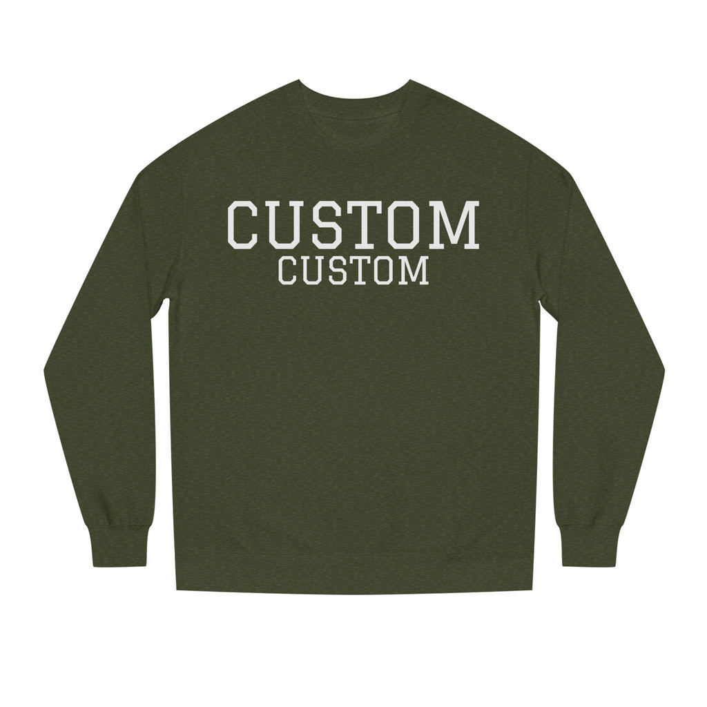 Custom Text Crewneck Sweatshirt — Personalized College-Style Pullover
