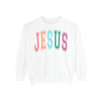 Jesus Rainbow Comfort Colors Crewneck Sweatshirt