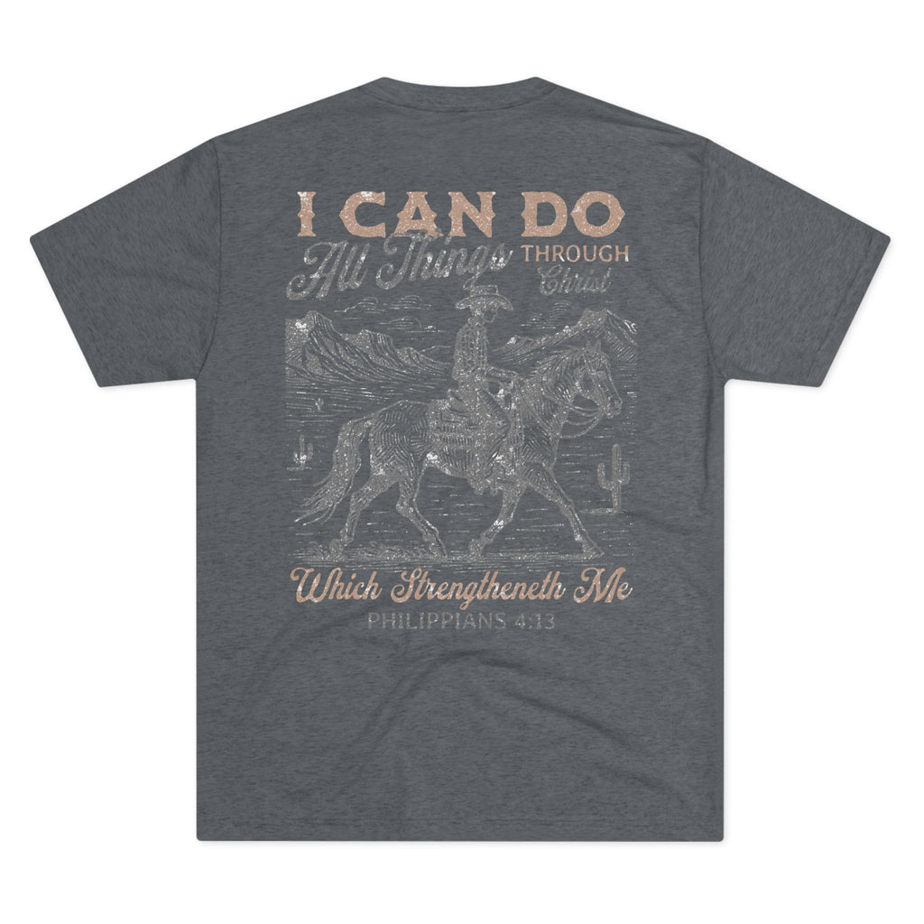 Christian Faith Crew Tee — "I Can Do All Things Through Christ Who Strengthens Me"
