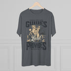 Buttery Soft 'Where the Lord Guides, the Lord Provides' Crew Tee — Western Faith Graphic