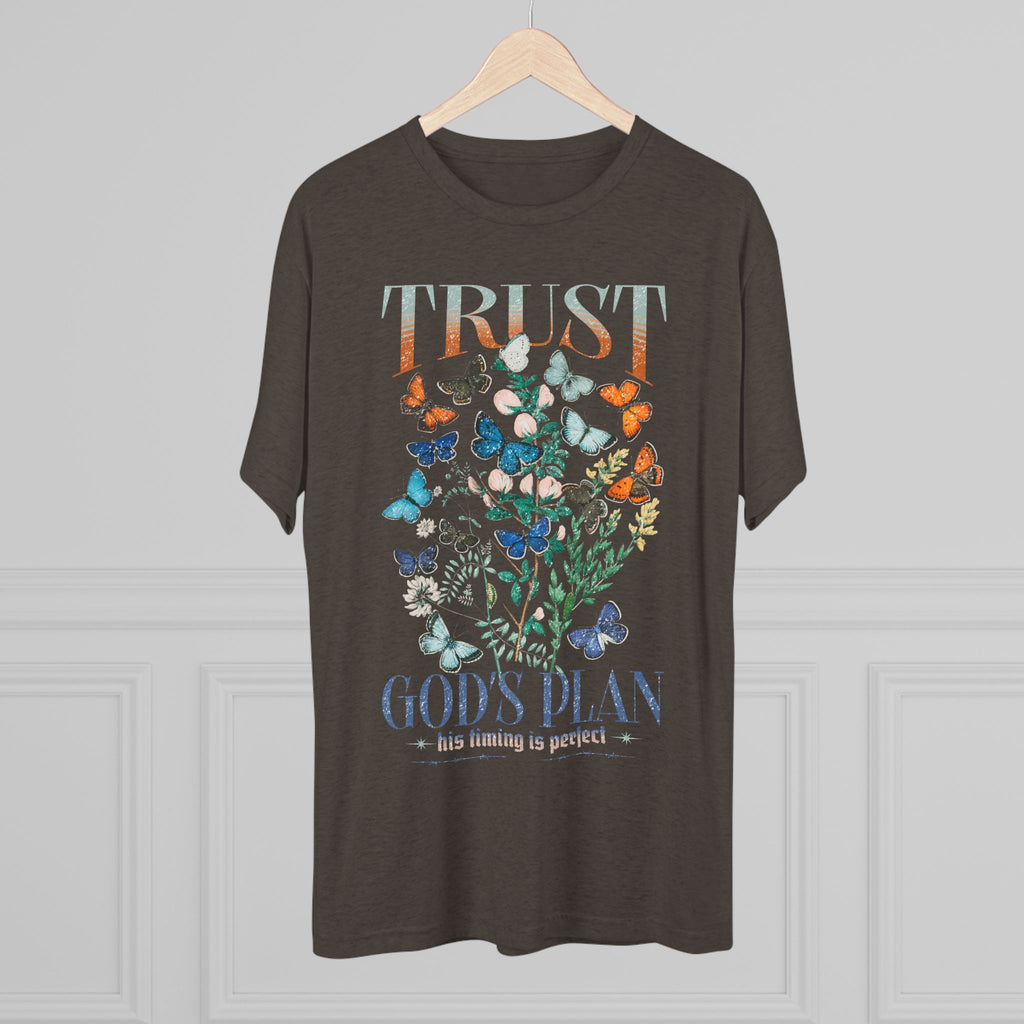 Trust God's Plan Butterflies T-Shirt — Butter-Soft Oversized Tee