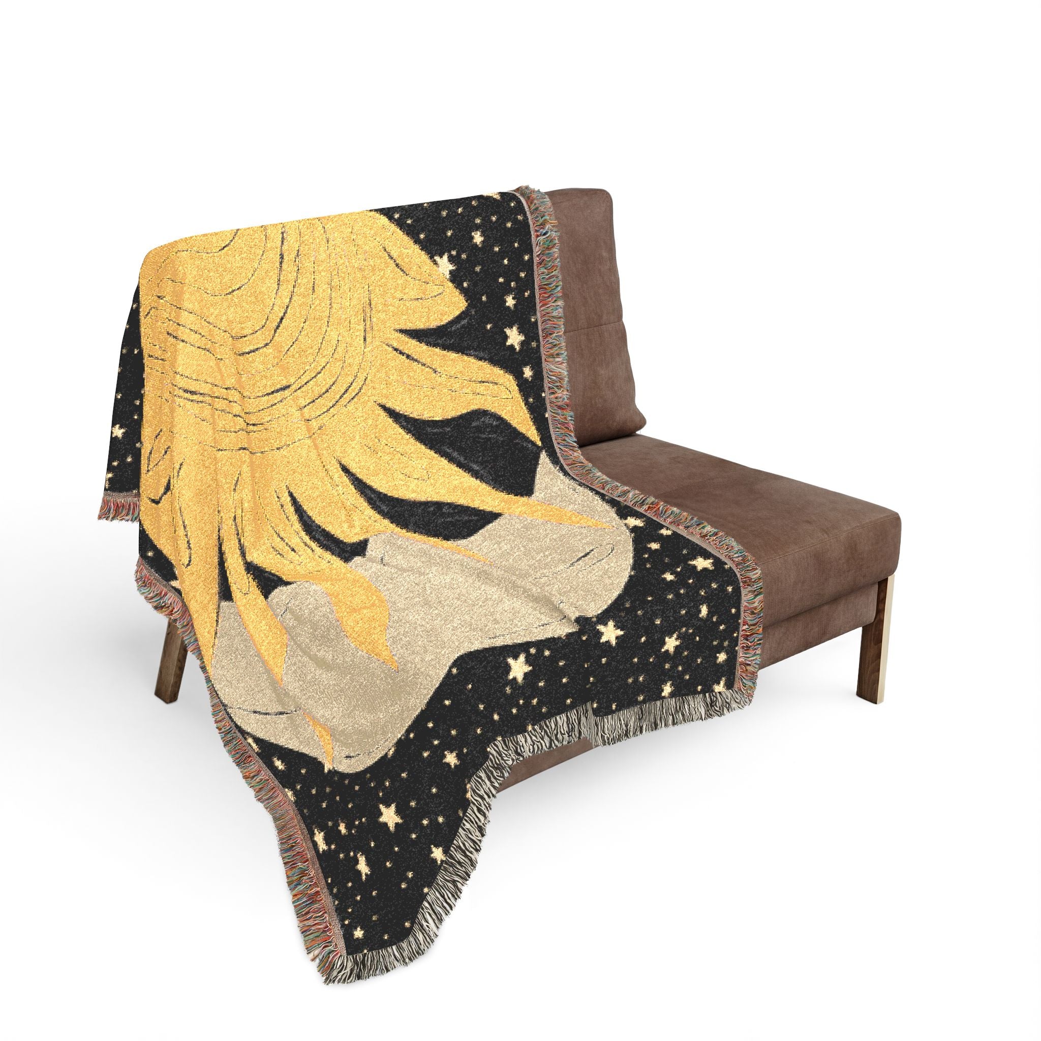 Woven Blanket — Sun and Moon Celestial Throw Blanket