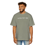 Custom T-Shirt - Custom Text Oversized Tee — Men's Personalized White T-Shirt