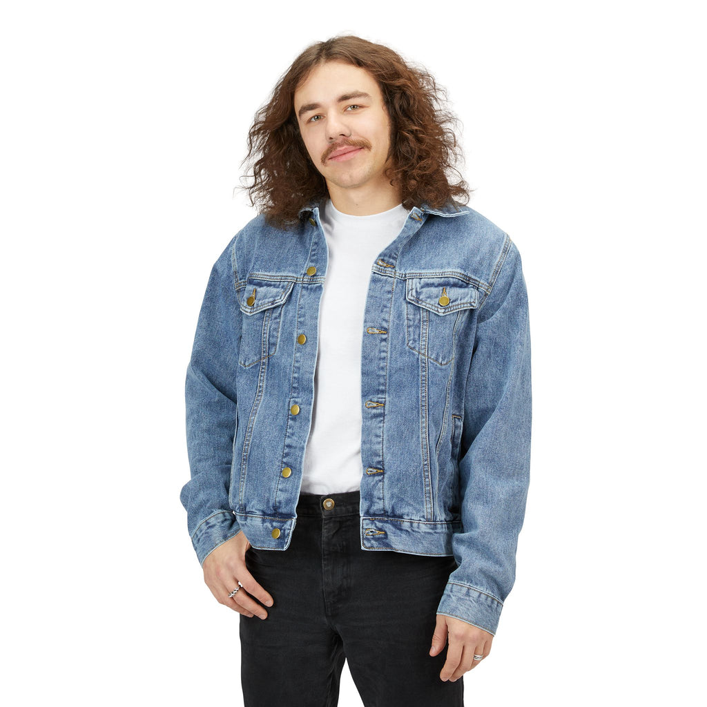Spiritual Jacket - Christian Rolling Stones Vintage Backprint Denim Jacket — Men’s Rock Band Jean Jacket