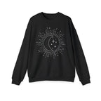Celestial Moon Sweatshirt — Minimal Moon & Stars Crewneck