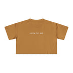 Custom T-Shirt - Custom Crop Top - Customizable Women's Crop Tee — Minimalist 'Custom Text Here' Chest Graphic