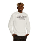 Custom Text Crewneck Sweatshirt — Personalized College-Style Pullover