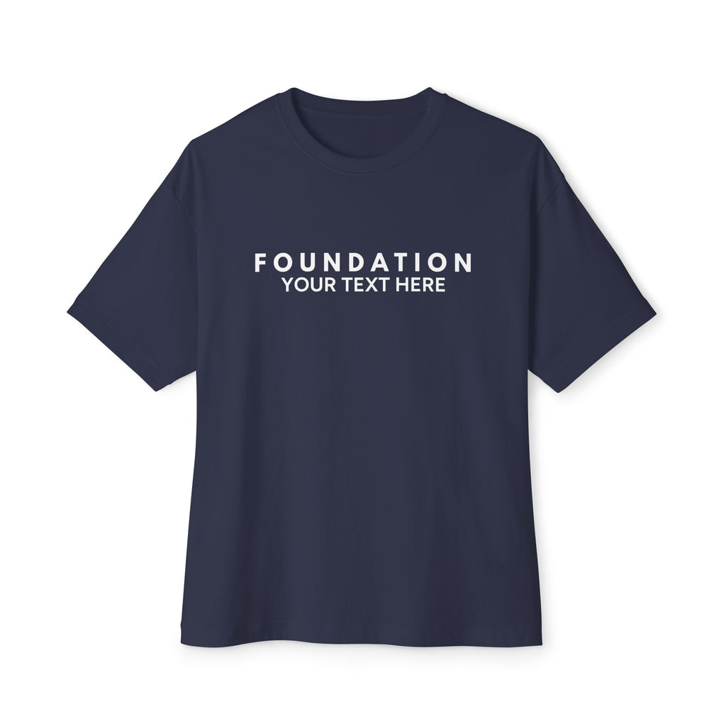 Custom T-Shirt - CUSTOM Foundation Minimalist Tee — Customizable "Your Text Here" Boxy T-Shirt