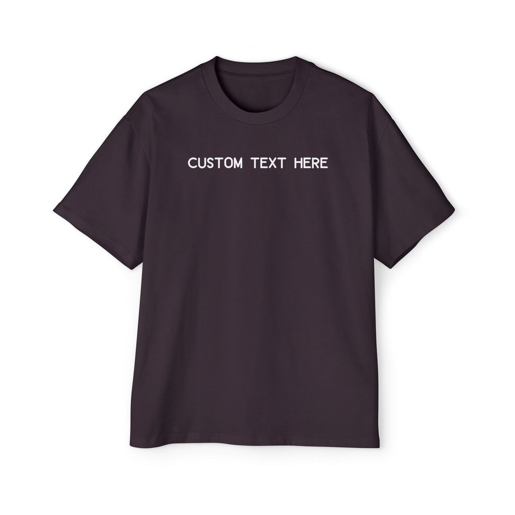 Custom T-Shirt - Custom Text Oversized Tee — Men's Personalized White T-Shirt