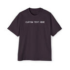 Custom T-Shirt - Custom Text Oversized Tee — Men's Personalized White T-Shirt
