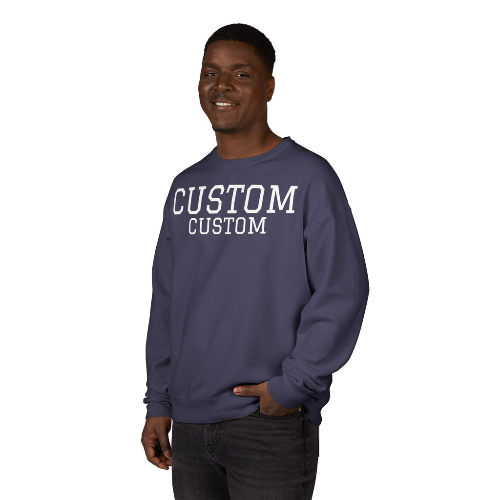 Custom Crewneck Sweatshirt — Vintage Garment-Dyed Comfort