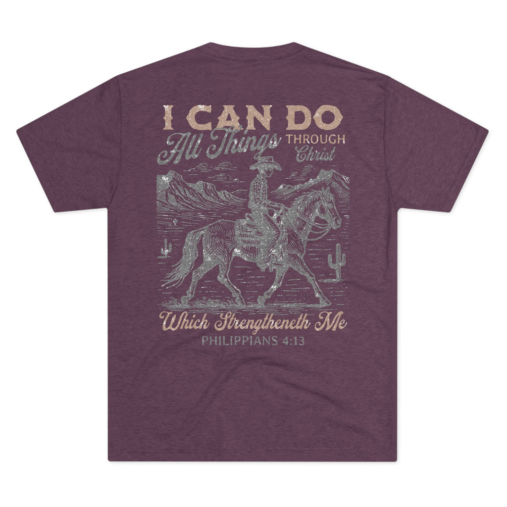 Christian Faith Crew Tee — "I Can Do All Things Through Christ Who Strengthens Me"