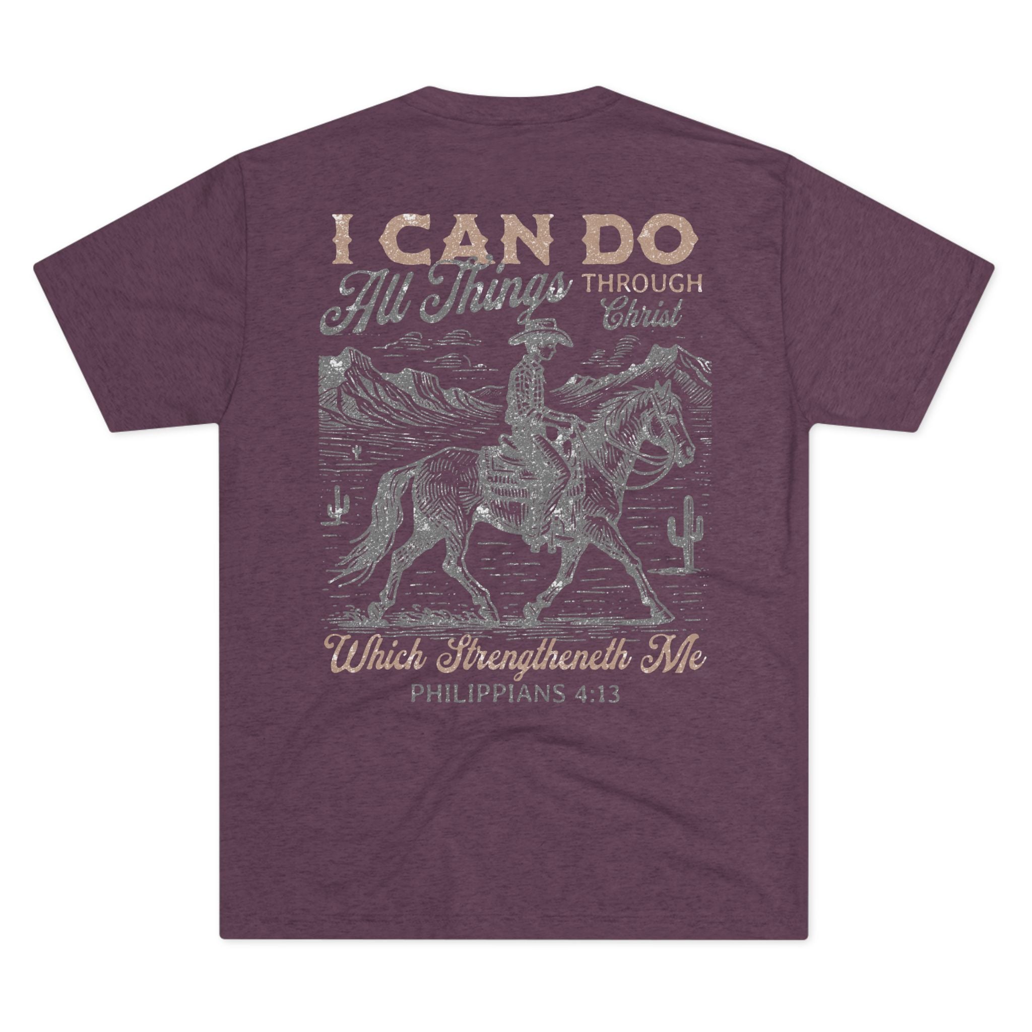 Christian Faith Crew Tee — "I Can Do All Things Through Christ Who Strengthens Me"