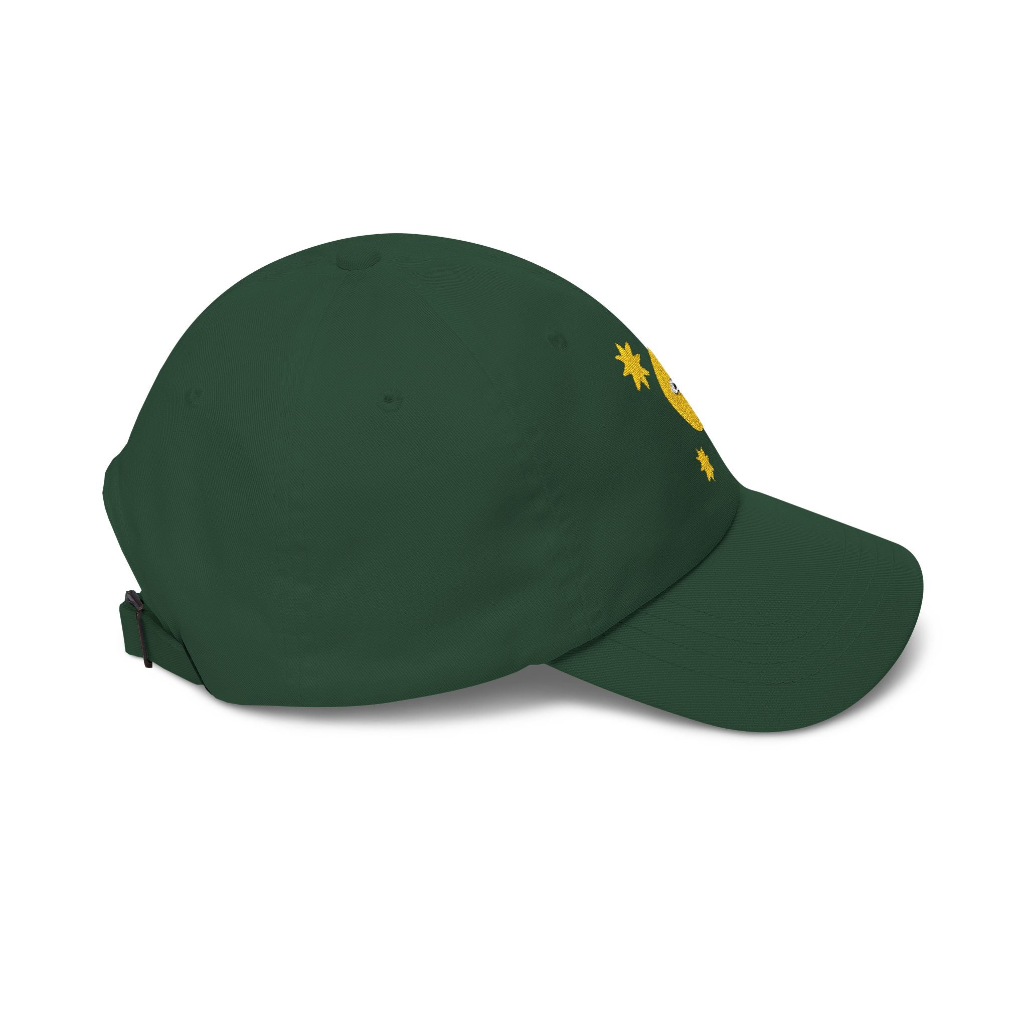 Moon Eye Dad Cap — Embroidered Crescent Moon & Stars Baseball Hat