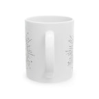 Celestial Sunburst Ceramic Mug — Minimal Astrology Coffee Cup (11oz, 15oz)
