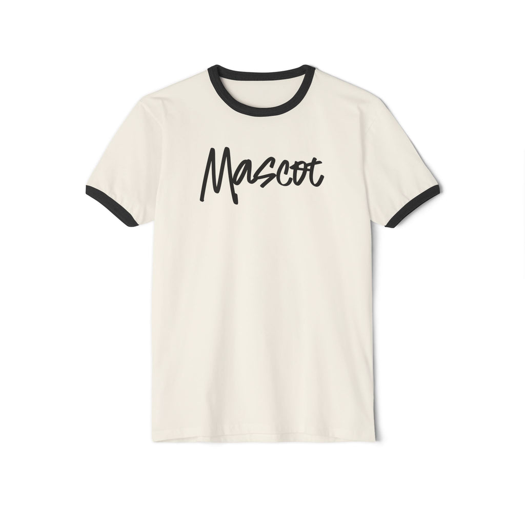 Custom Mascot Ringer T-Shirt — Vintage Script Logo Tee