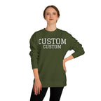 Custom Text Crewneck Sweatshirt — Personalized College-Style Pullover