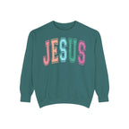 Jesus Rainbow Comfort Colors Crewneck Sweatshirt