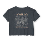 Christian Festival Crop Top — “I Can Do All Things Through Christ Who Strengthens Me" Graphic