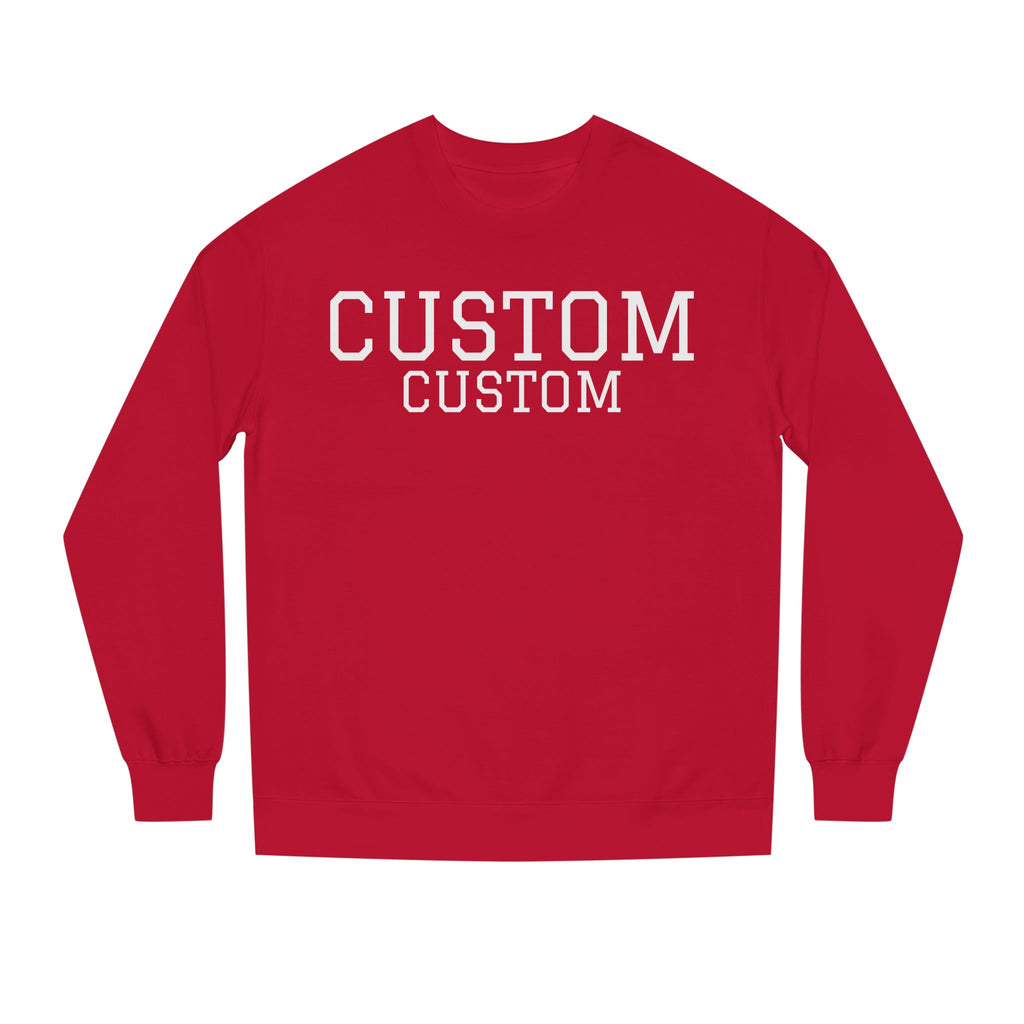 Custom Text Crewneck Sweatshirt — Personalized College-Style Pullover